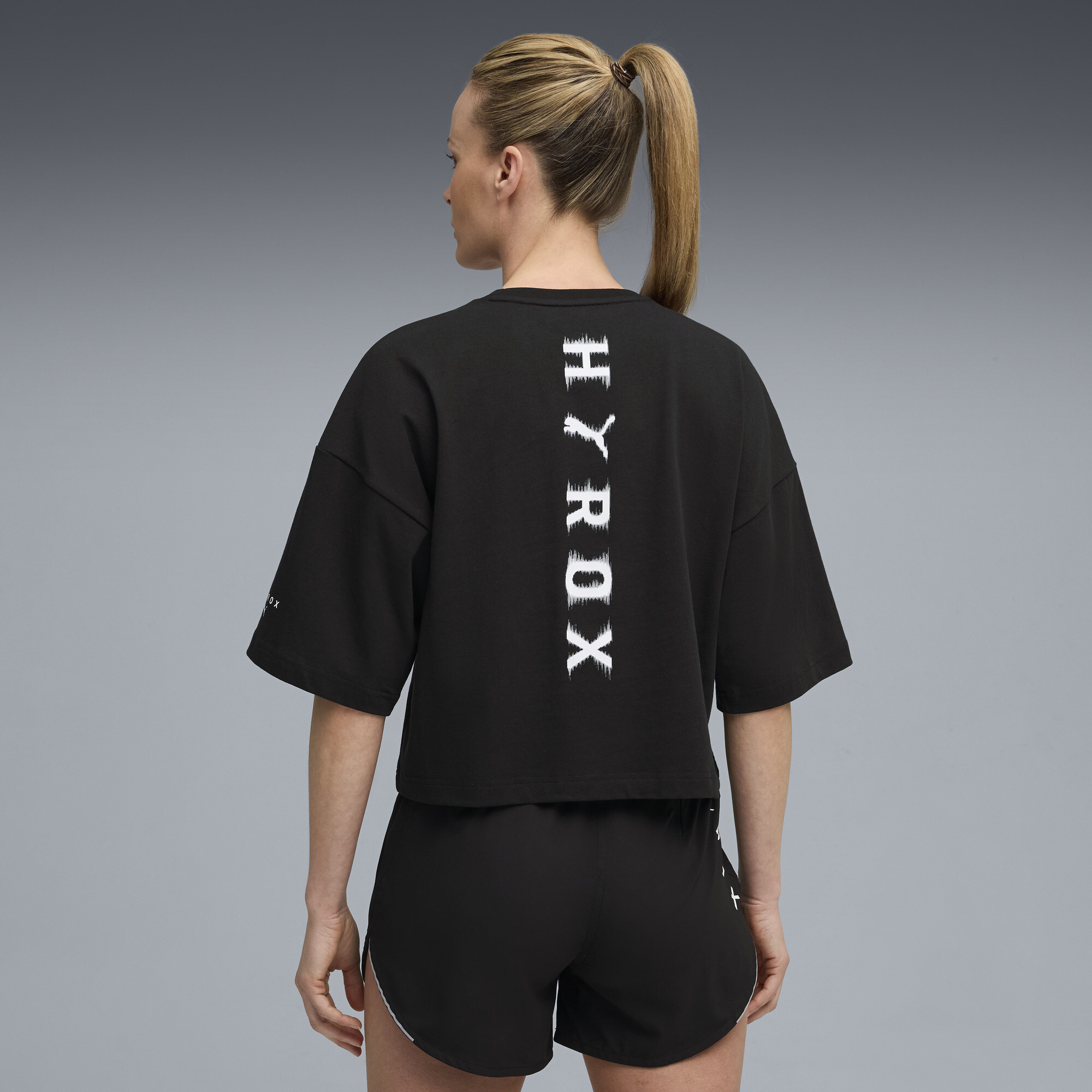 PUMA x HYROX kort Lifestyle-T-shirt voor Dames, Zwart, Maat M thumbnail 5