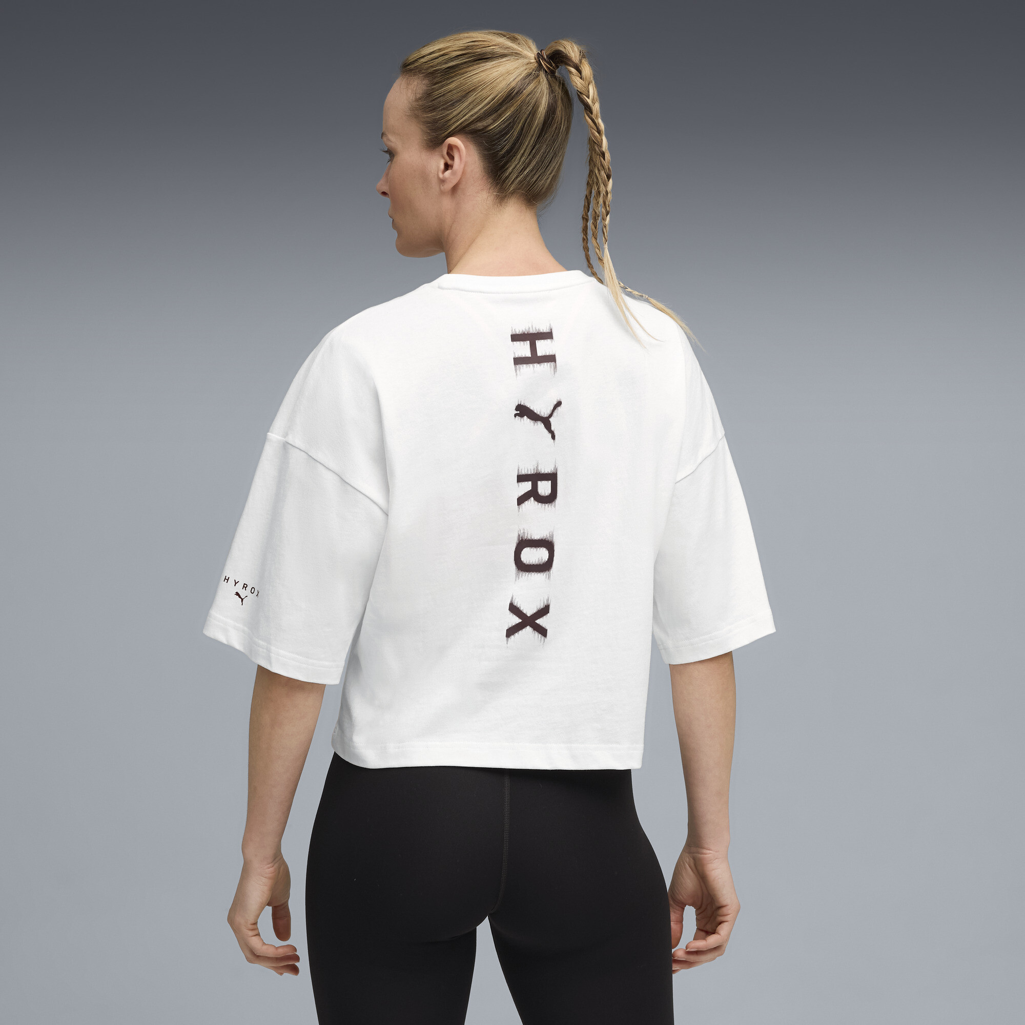 PUMA x HYROX kort Lifestyle-T-shirt voor Dames, Wit, Maat XXL thumbnail 5