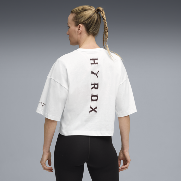PUMA x HYROX Cropped Lifestyle Tee Women, PUMA White, large-MEX