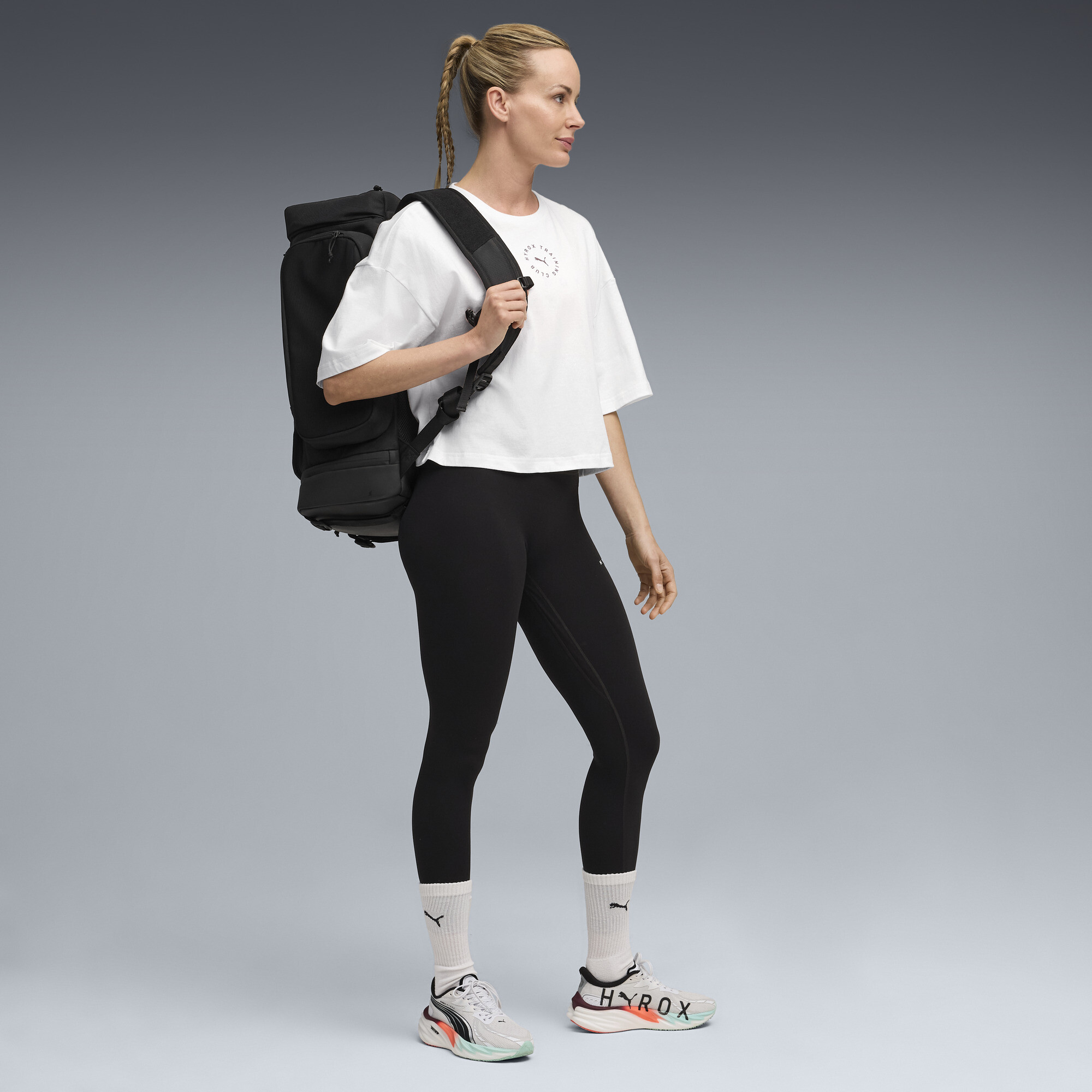 PUMA x HYROX kort Lifestyle-T-shirt voor Dames, Wit, Maat XXL thumbnail 4