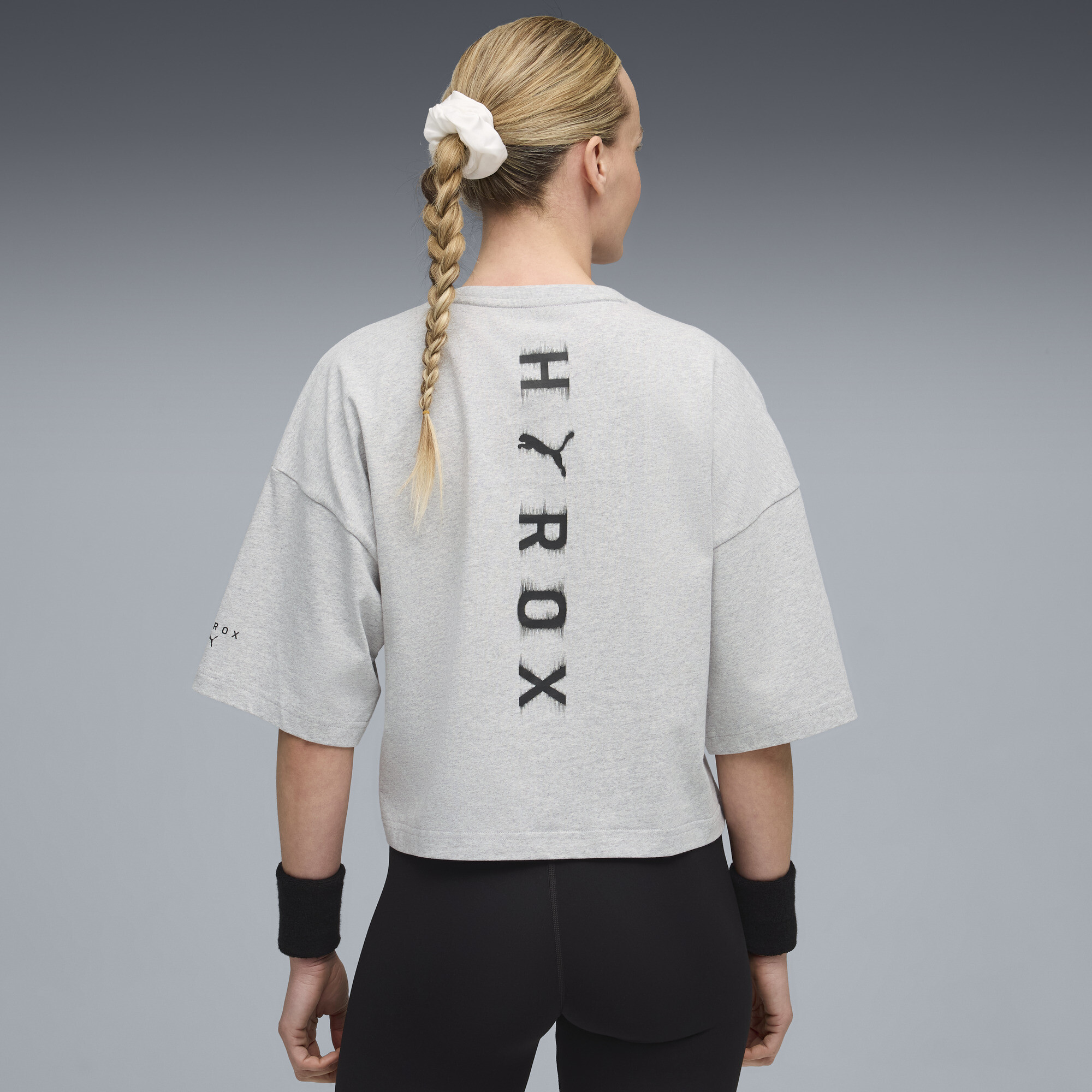PUMA x HYROX kort Lifestyle-T-shirt voor Dames, Grijs, Maat L thumbnail 5