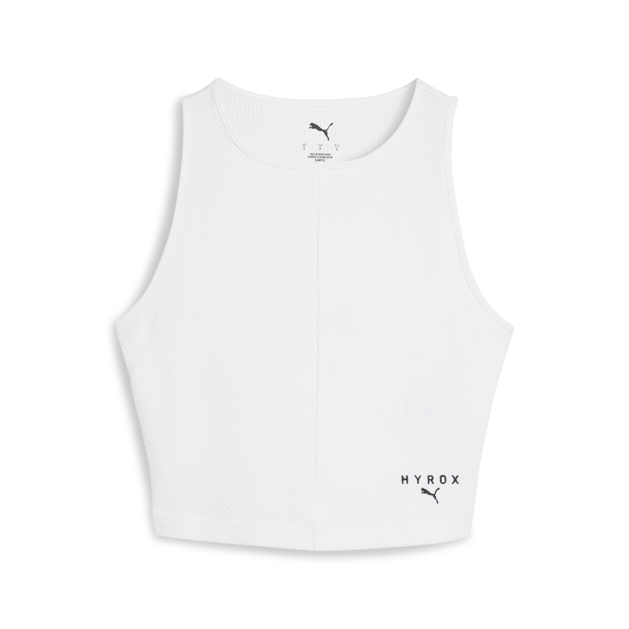PUMA x HYROX Rib korte tanktop voor Dames, Wit, Maat XL thumbnail 3