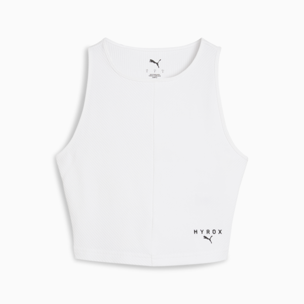 PUMA x HYROX Rib Cropped Tank Women, PUMA White, large-ZAF