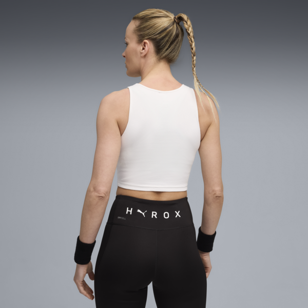 PUMA x HYROX Rib Cropped Tank Women, PUMA White, large-ZAF