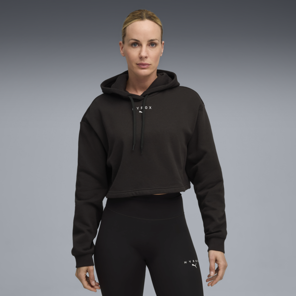 Sudadera corto PUMA x HYROX Heavyweight para mujer, PUMA Black, large-MEX