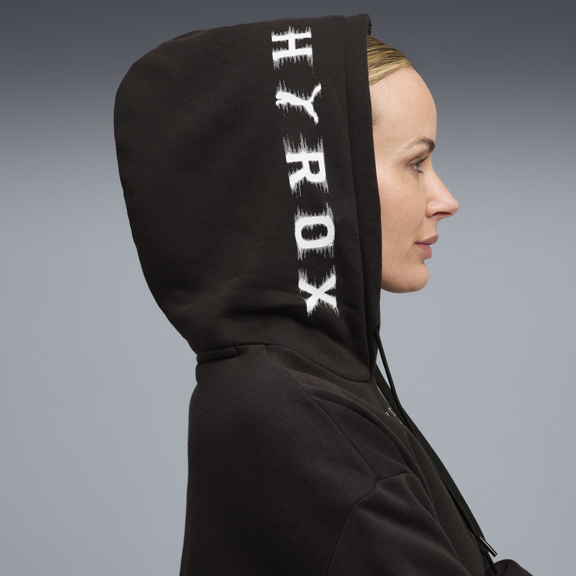 PUMA x HYROX hoodie van zware kwaliteit voor Dames, Zwart, Maat XL thumbnail 7