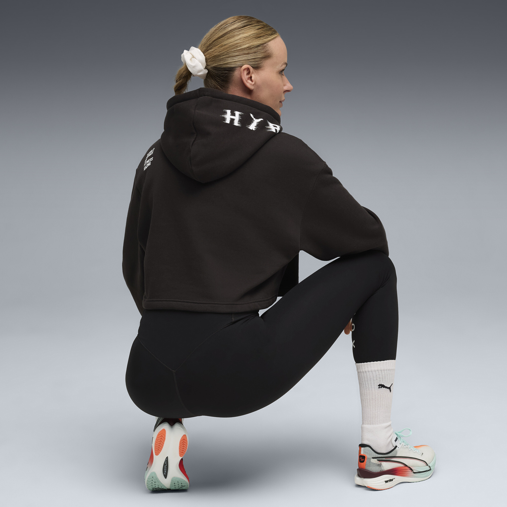 PUMA x HYROX hoodie van zware kwaliteit voor Dames, Zwart, Maat XL thumbnail 5
