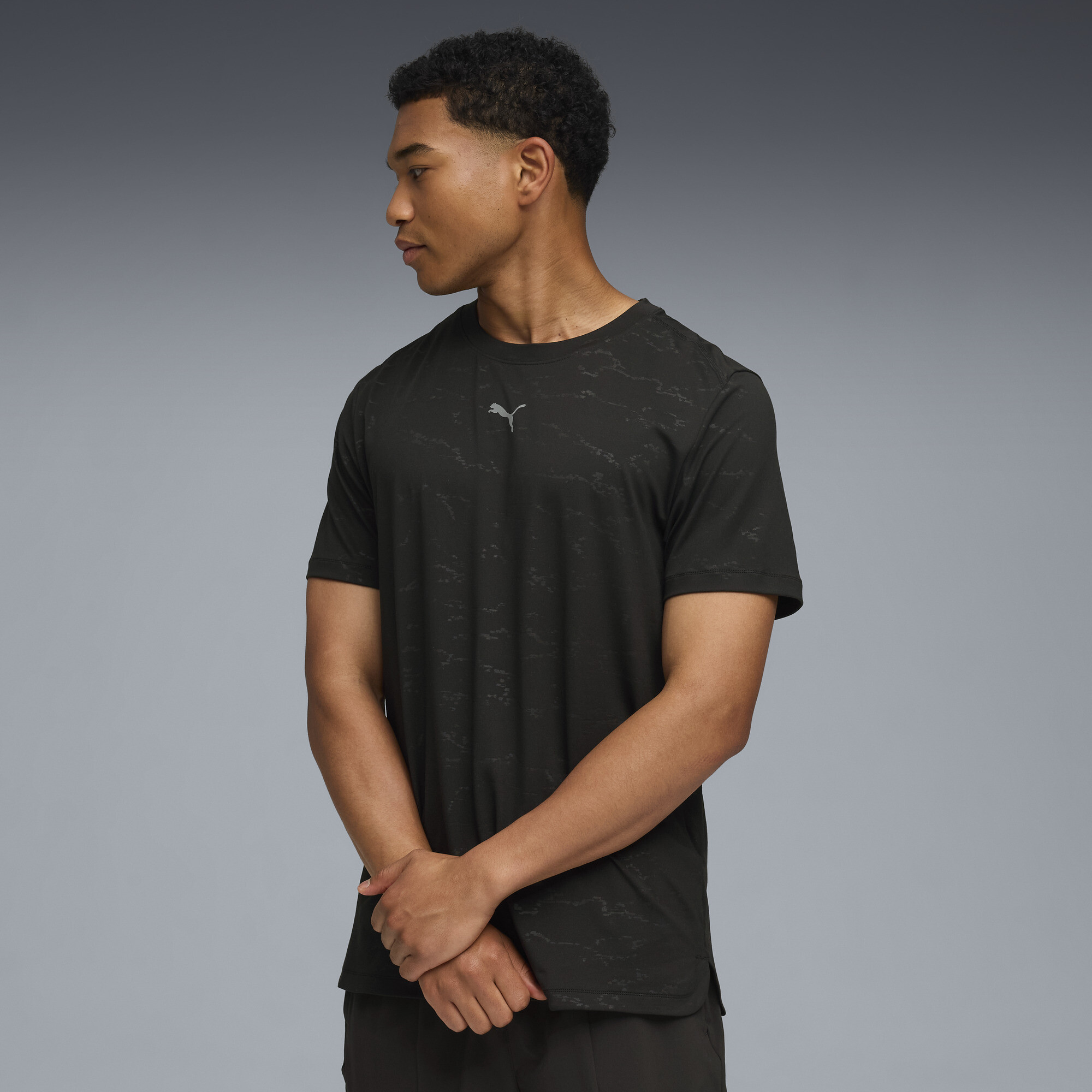 PUMA Cloudspun Ultra Soft Men's Embossed Training T-Shirt in Black, Size XL