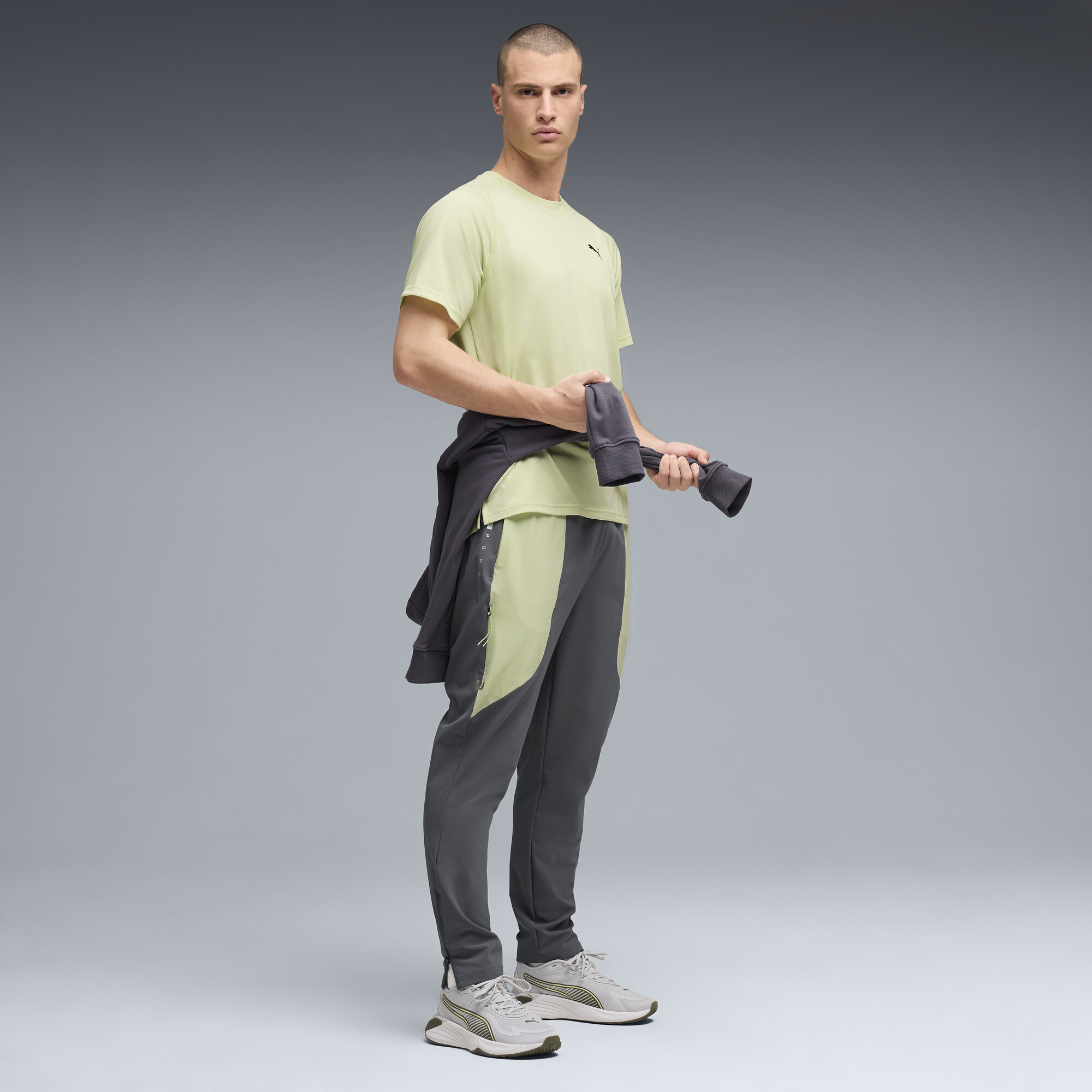 PUMA FLEX STRETCH geweven trainingsbroek voor Heren, Grijs, Maat S thumbnail 2