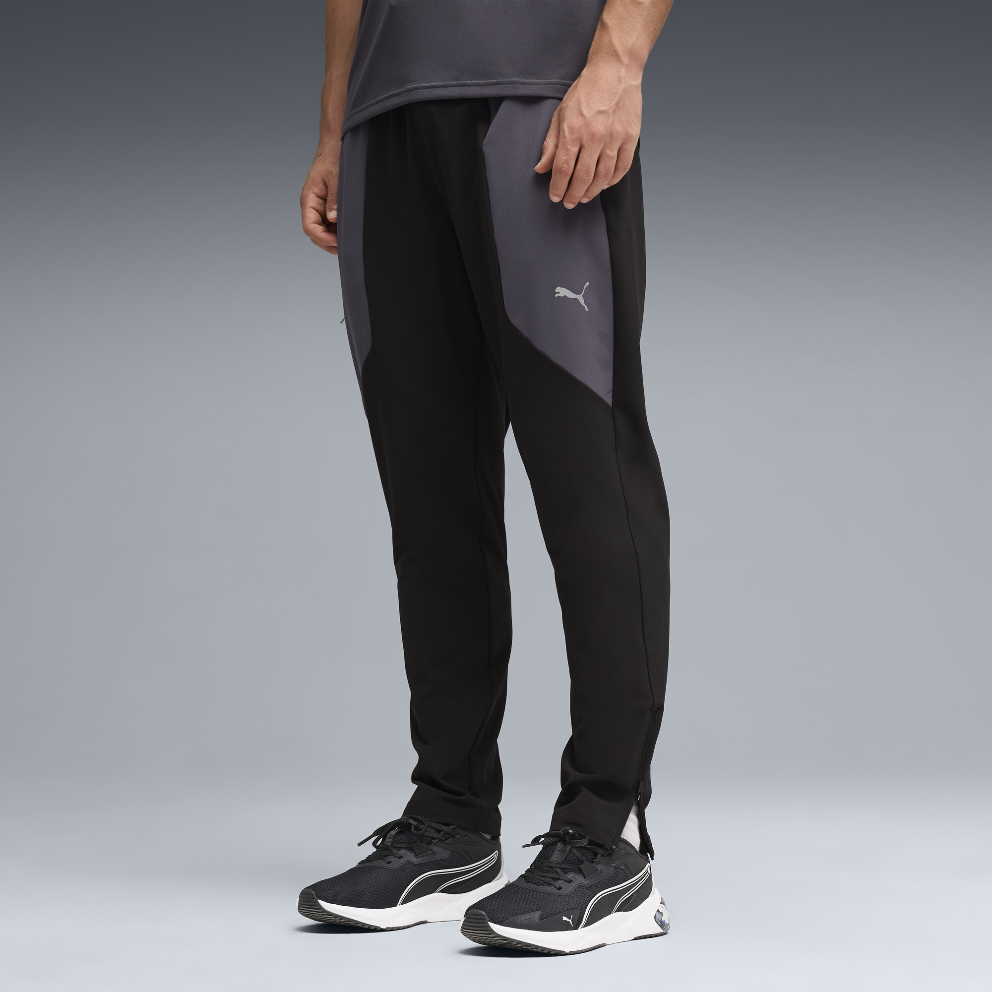 PUMA FLEX STRETCH geweven trainingsbroek voor Heren, Groen/Zwart, Maat L thumbnail 4