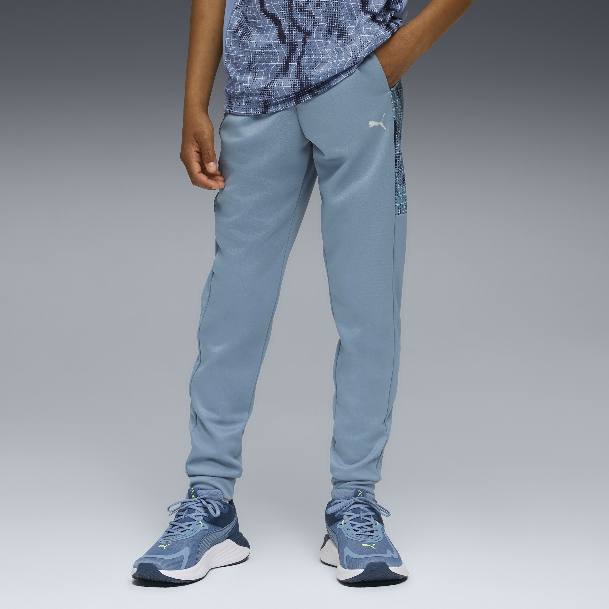 PUMA TRAIN ALL DAY Essentials polyblend-broek voor Heren, Blauw, Maat 11-12Y thumbnail 4