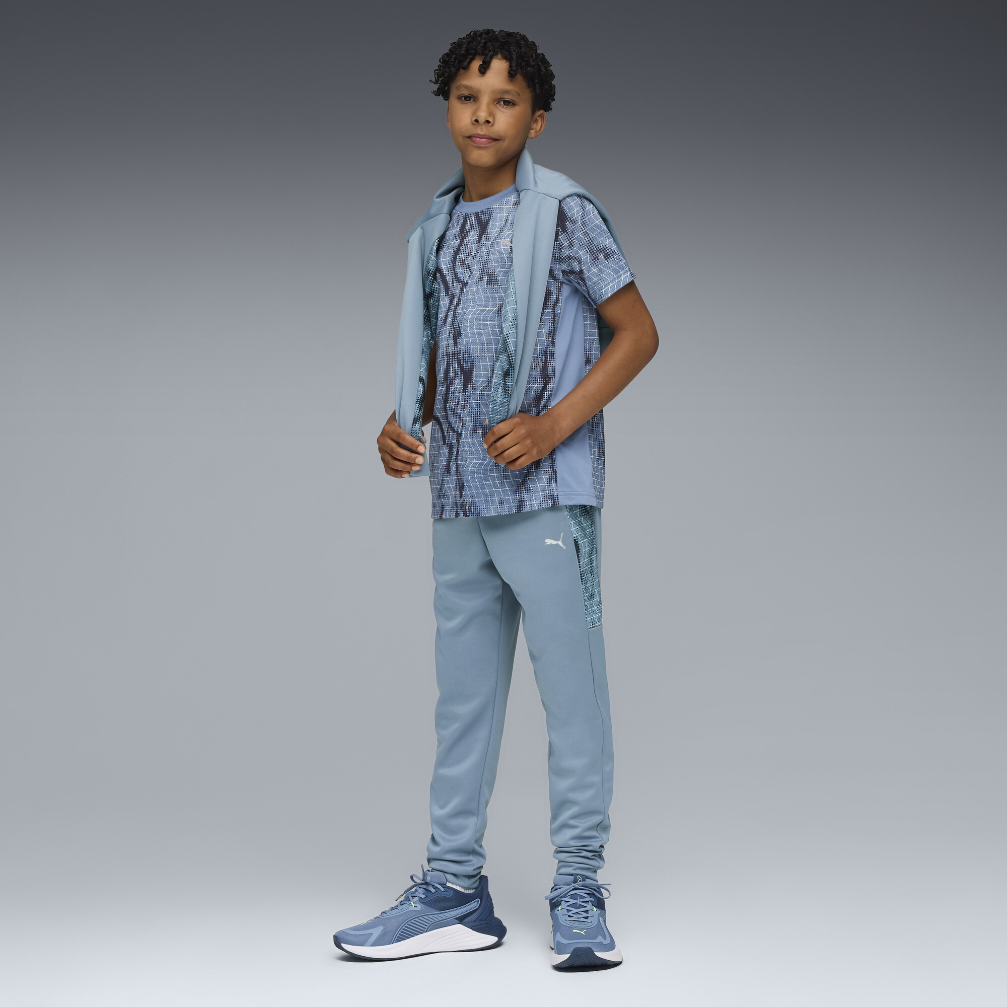 PUMA TRAIN ALL DAY Essentials polyblend-broek voor Heren, Blauw, Maat 11-12Y thumbnail 2