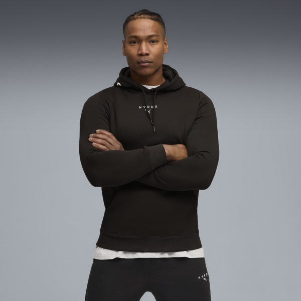 PUMA x HYROX Heavyweight Hoodie Men, PUMA Black, large-MEX