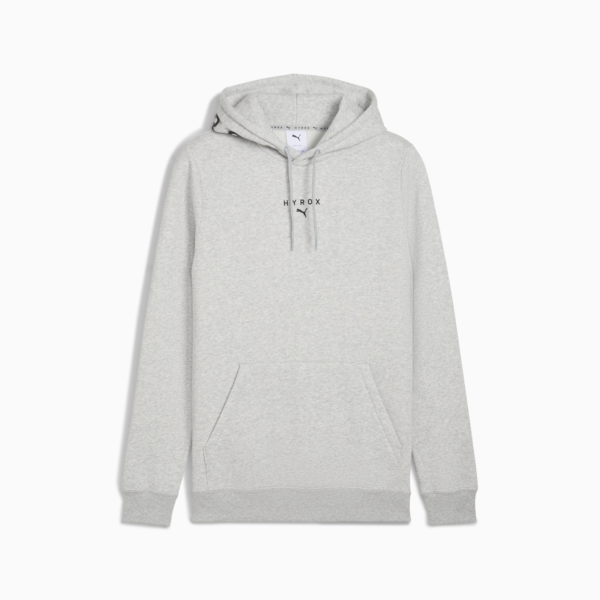 PUMA x HYROX Heavyweight Hoodie Men, Light Gray Heather, large-ZAF
