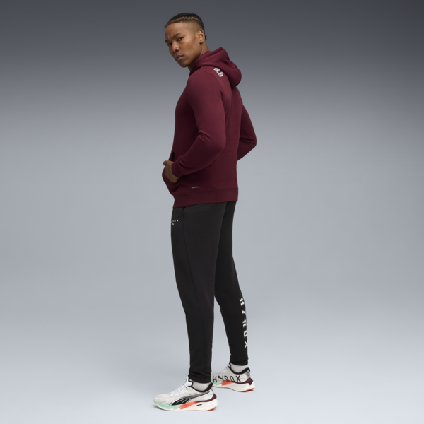 PUMA x HYROX Heavyweight Hoodie Men, Ruby Shimmer, large-MEX