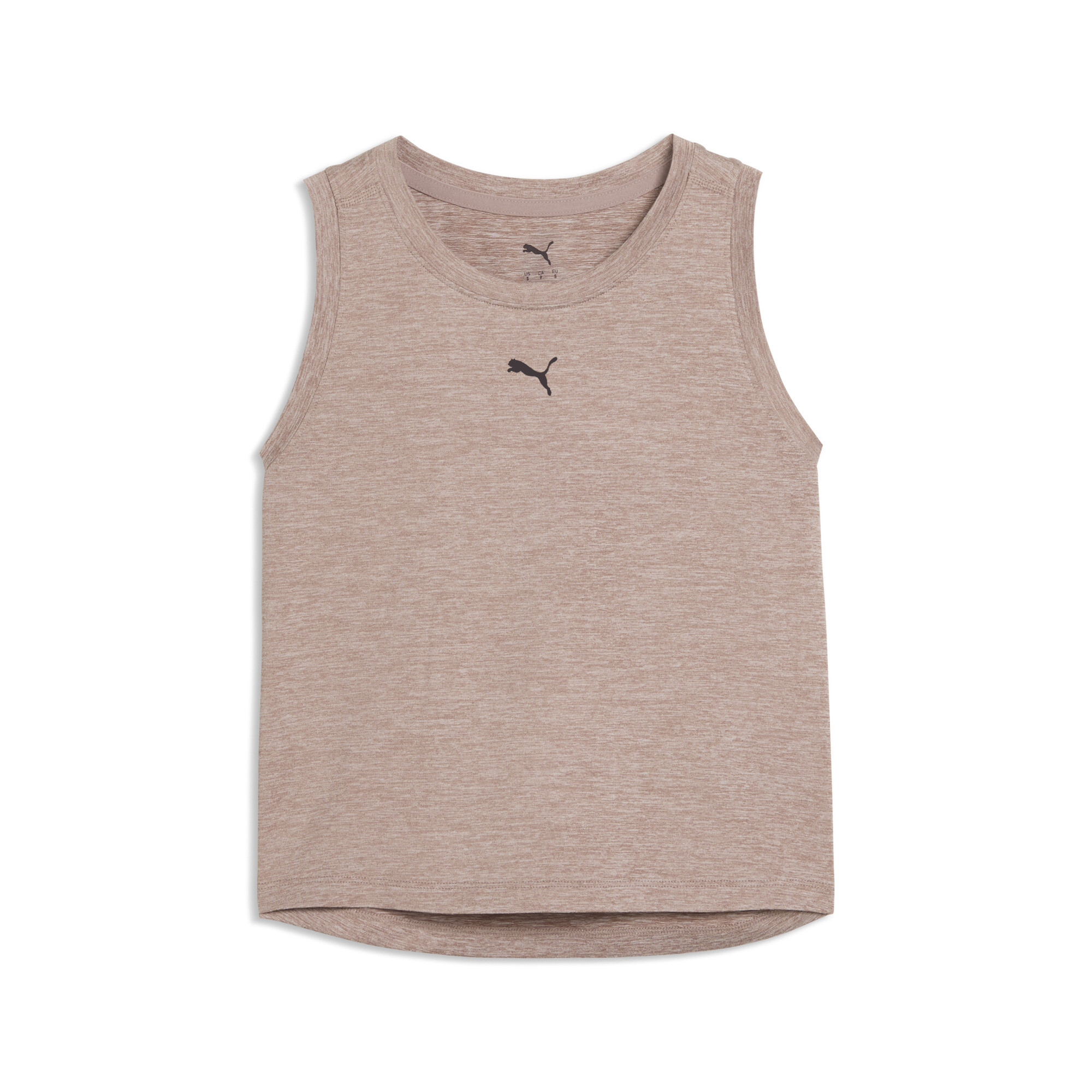 PUMA Women's Sandstone Heather Cloudspun Training Tank Top - Large