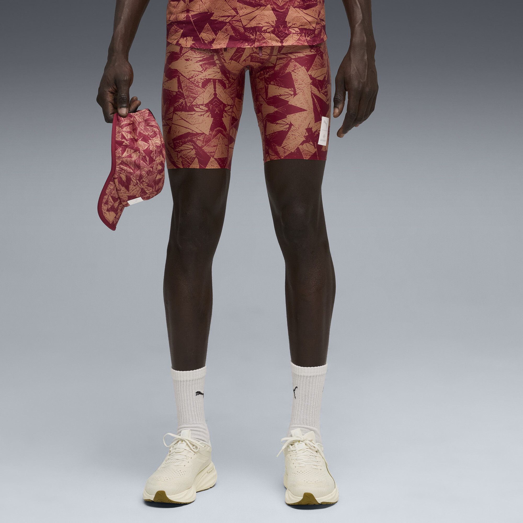 PUMA x SAYSKY korte legging voor Heren, Rood, Maat XXL thumbnail 6