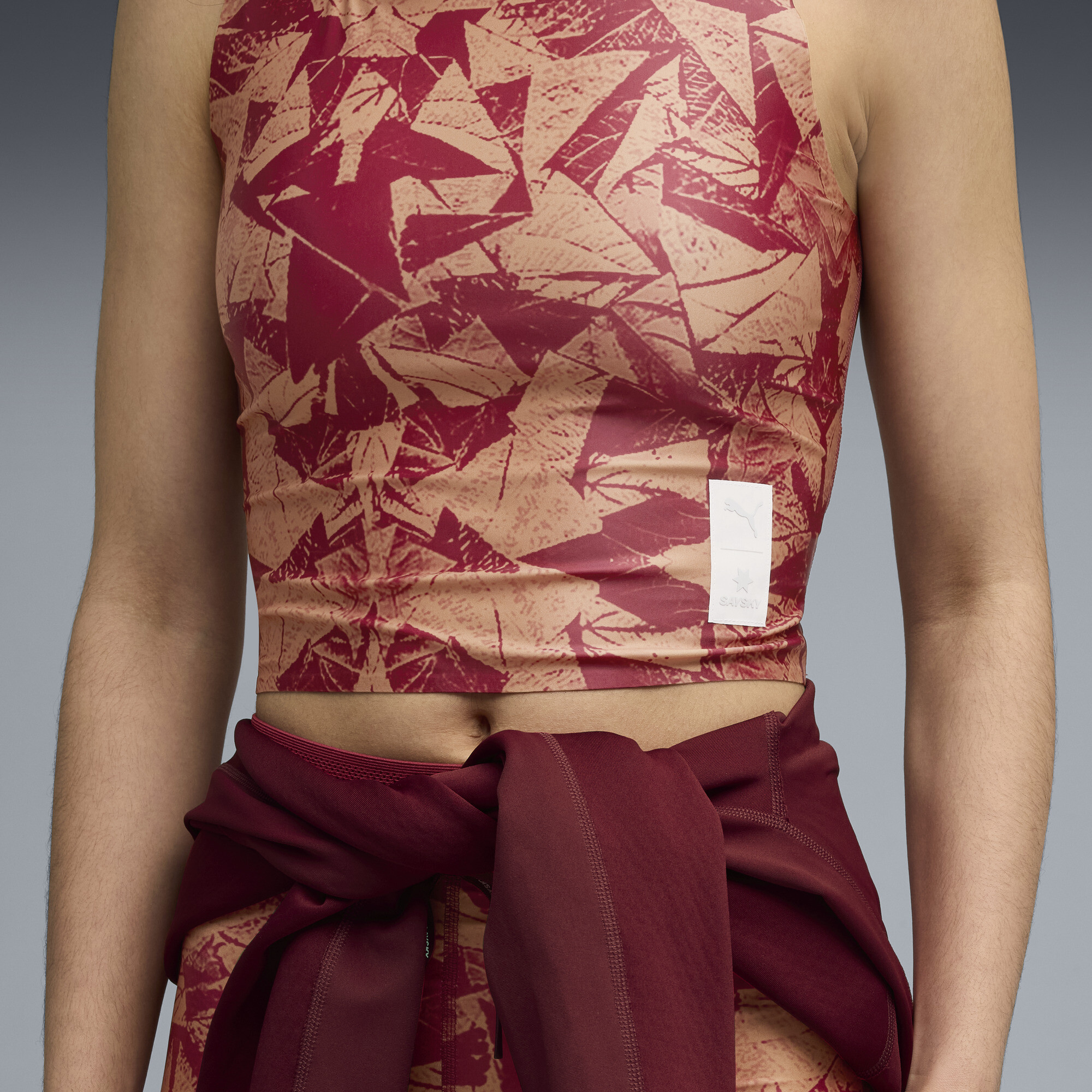 PUMA x SAYSKY hardloopcroptop voor Dames, Rood, Maat XS thumbnail 5