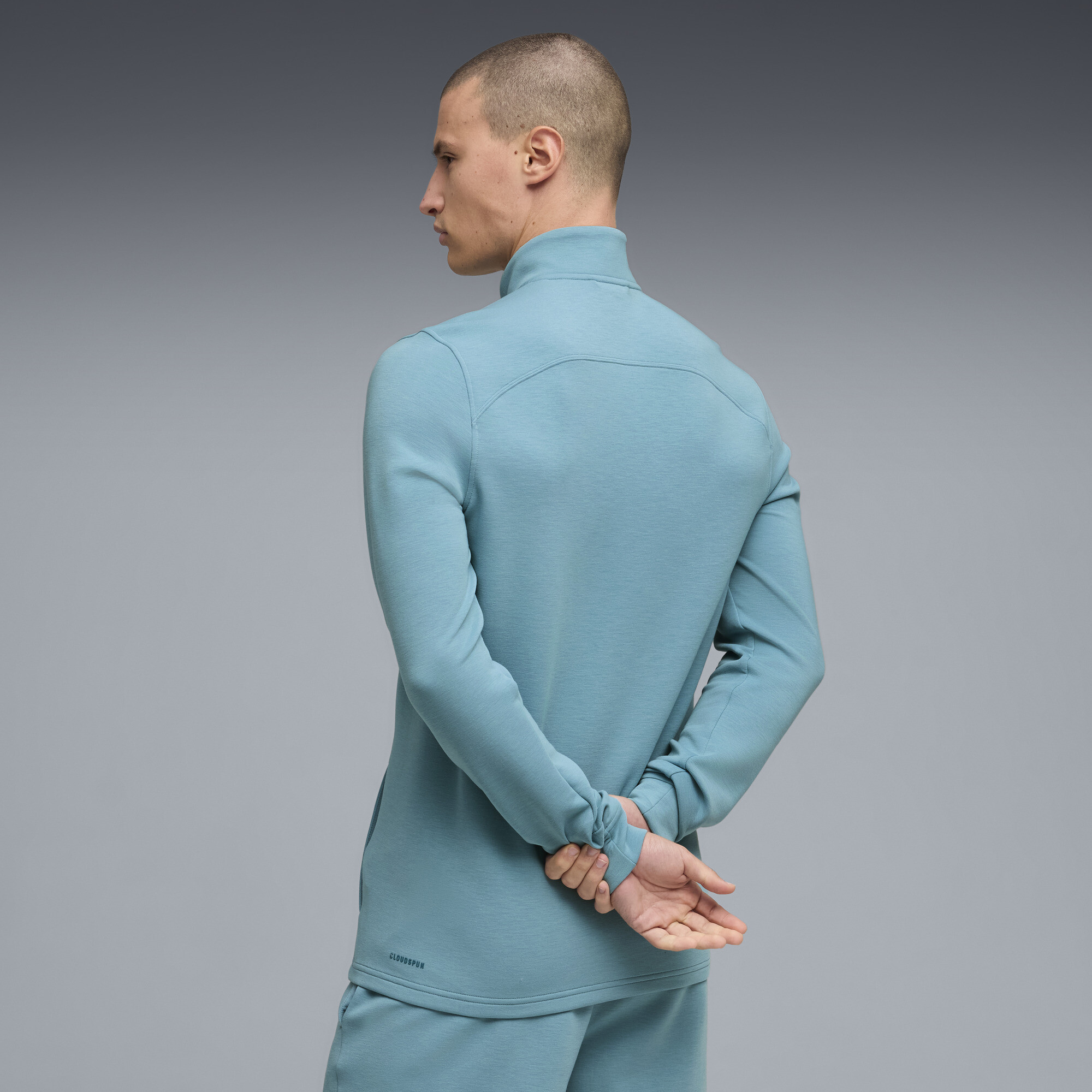 PUMA CLOUDSPUN trainingstop met kwartrits voor Heren, Blauw, Maat M thumbnail 3