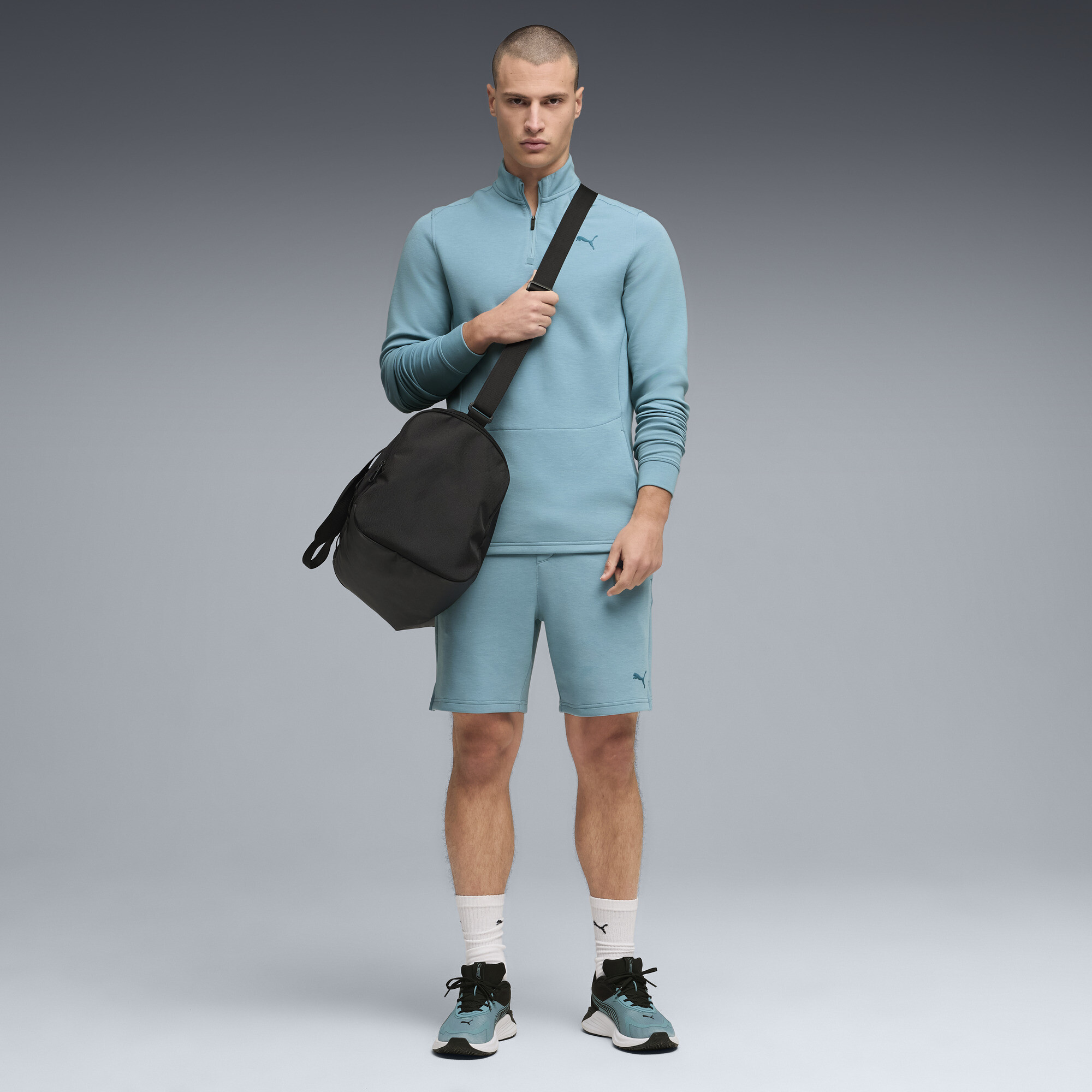 PUMA CLOUDSPUN trainingstop met kwartrits voor Heren, Blauw, Maat M thumbnail 2