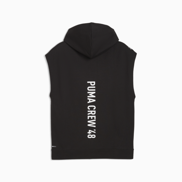French Terry Sleeveless Hoodie Men, PUMA Black, large-MEX