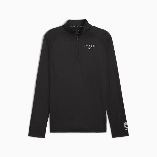 Playera con cierre PUMA x HYROX para hombre, PUMA Black, large-MEX