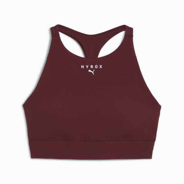 PUMA x HYROX SHAPELUXE High Neck Bra Women, Ruby Shimmer, large-ZAF