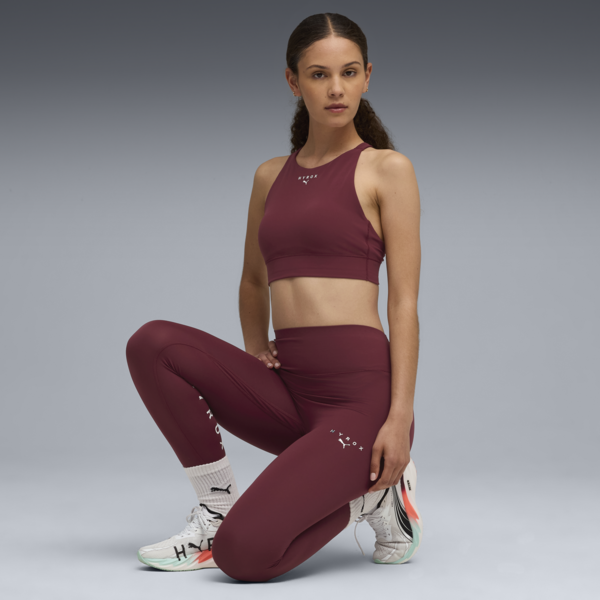 PUMA x HYROX SHAPELUXE High Neck Bra Women, Ruby Shimmer, large-ZAF