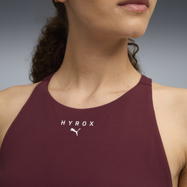 PUMA x HYROX SHAPELUXE High Neck Bra Women, Ruby Shimmer, large-ZAF