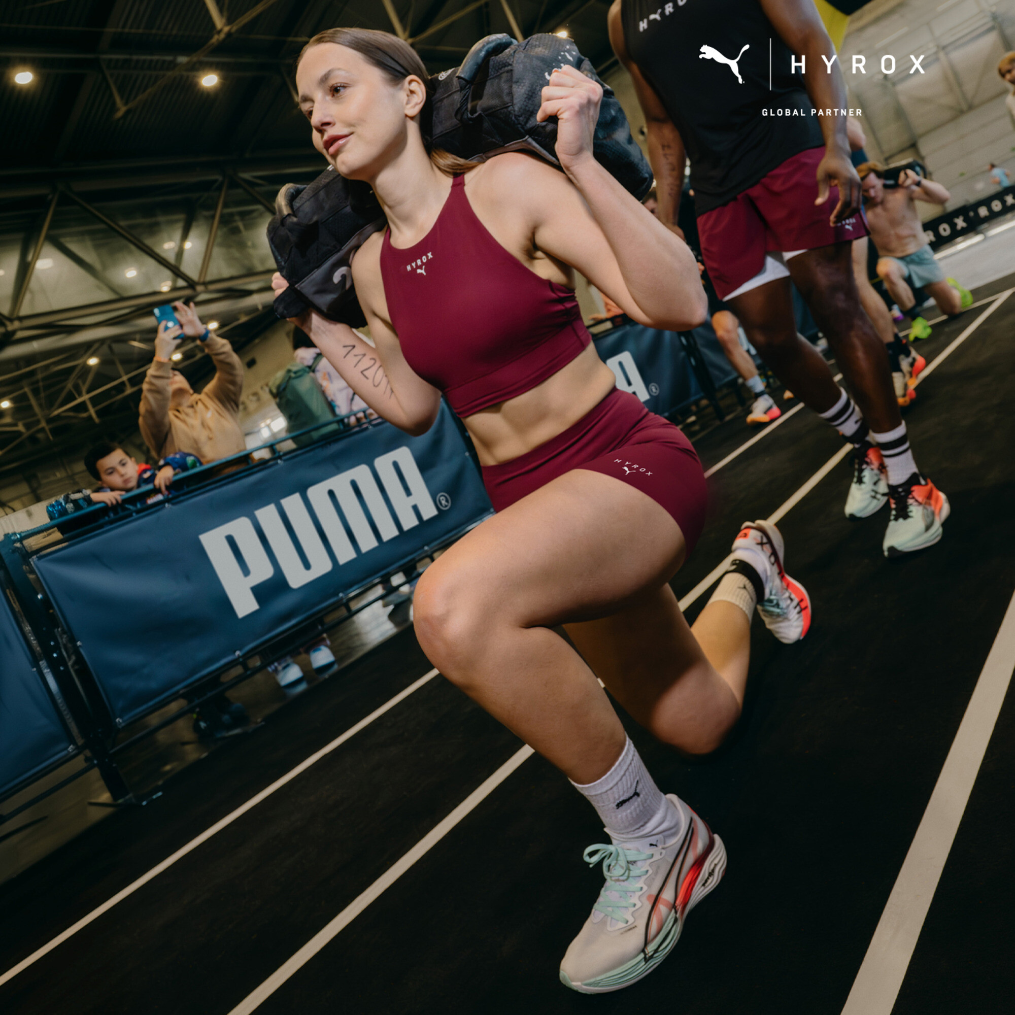 PUMA x HYROX SHAPELUXE beha met hoge halslijn voor Dames, Maat L thumbnail 4