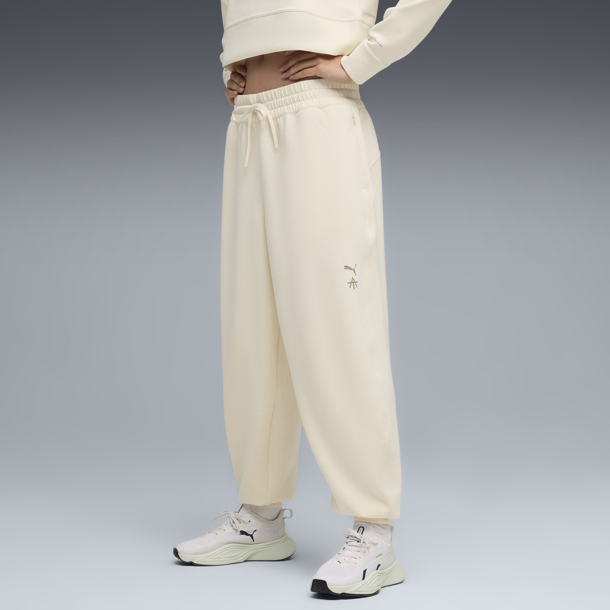 Puma X Alex Toussaint Women's High-waist Training Joggers Pant In White