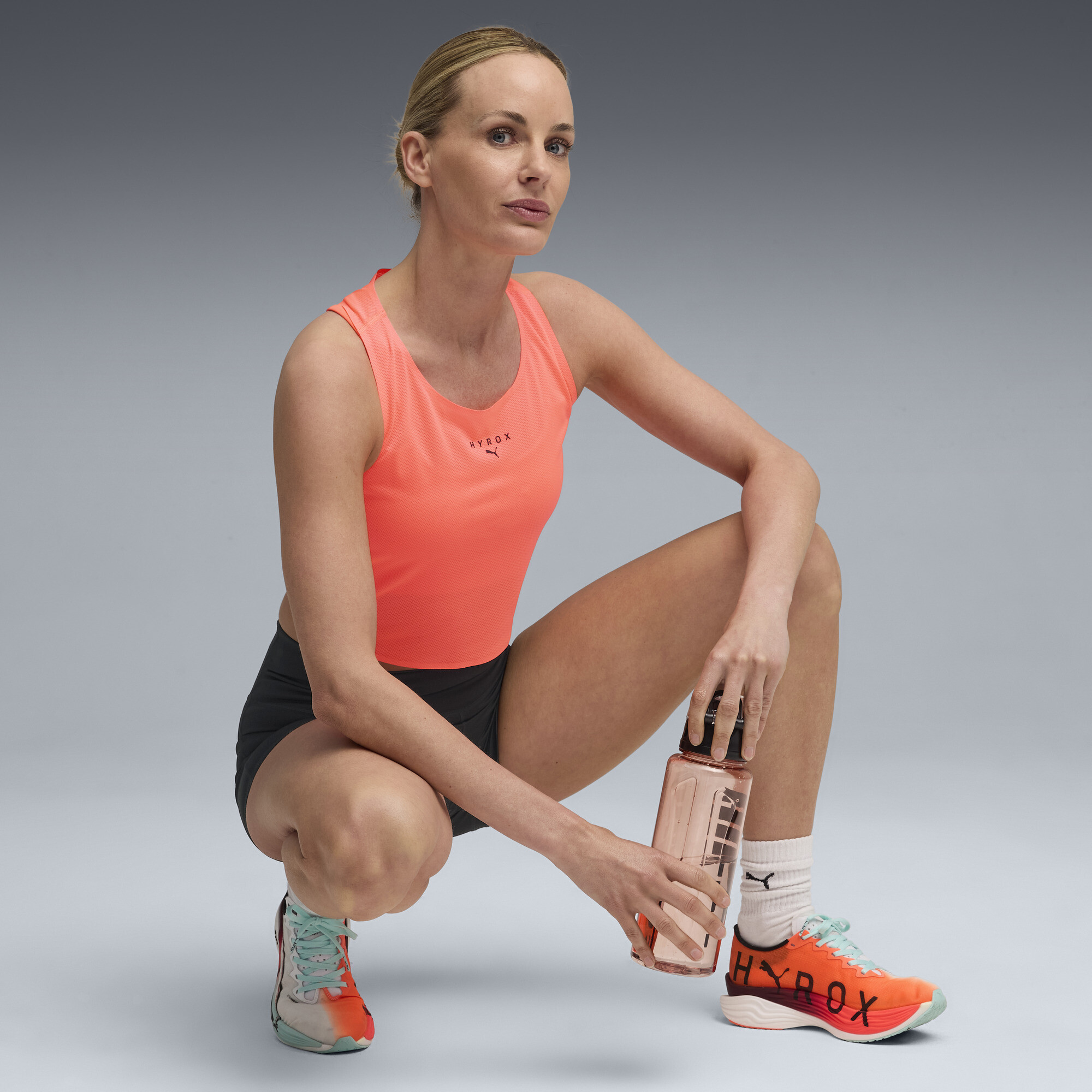 PUMA x HYROX ULTRASPUN korte tanktop voor Dames, Rood, Maat XL thumbnail 4