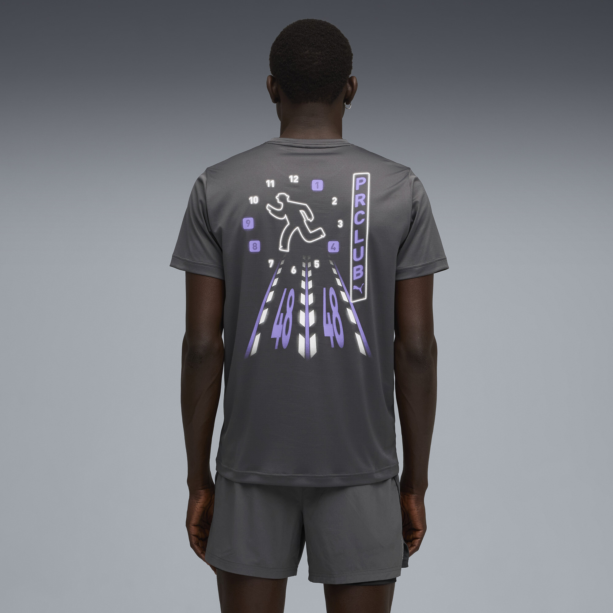 PUMA RUN DIGITOKYO grafisch T-shirt voor Heren, Grijs, Maat S thumbnail 5