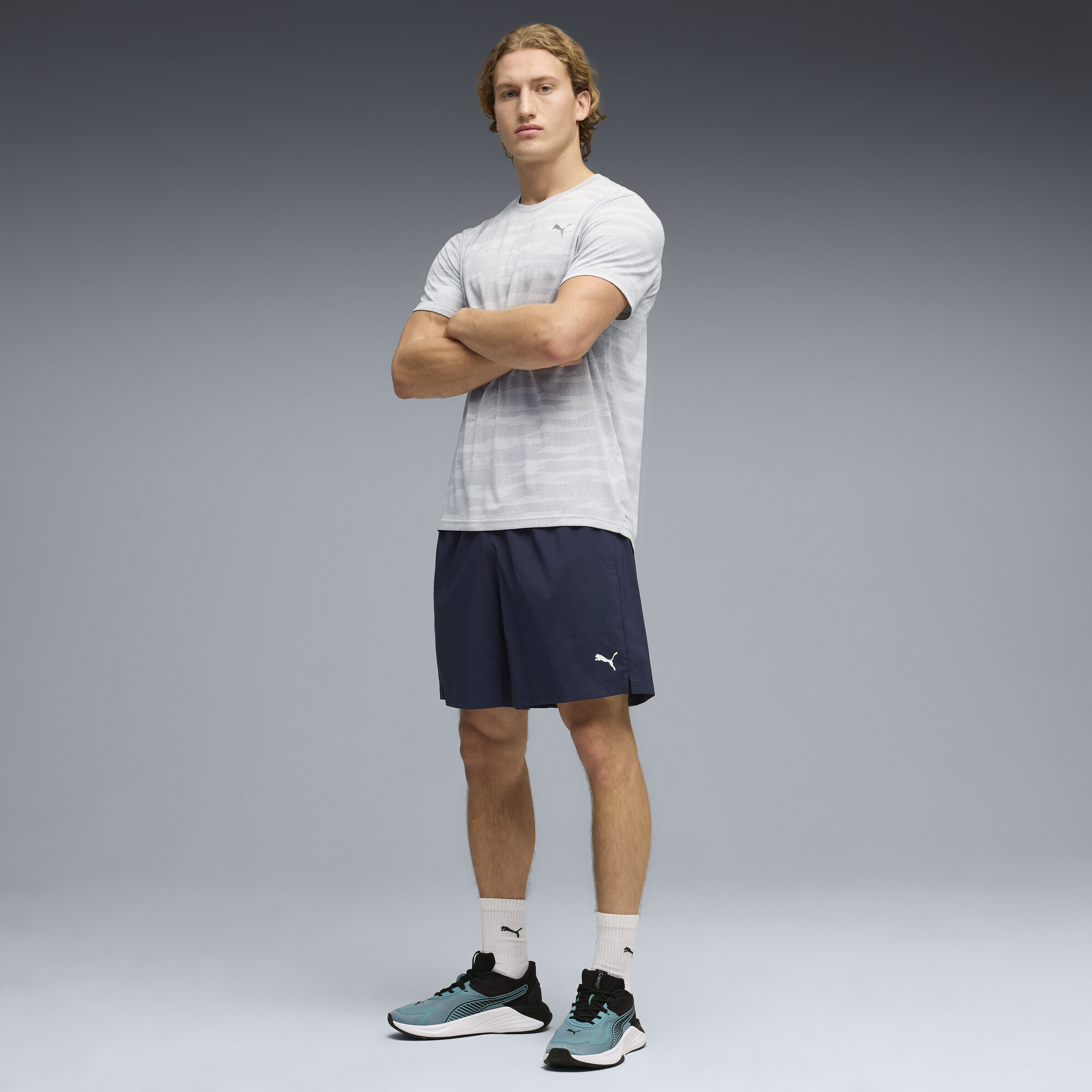 PUMA TRAIN ALL DAY Foundations 7"geweven short voor Heren, Blauw, Maat M thumbnail 2