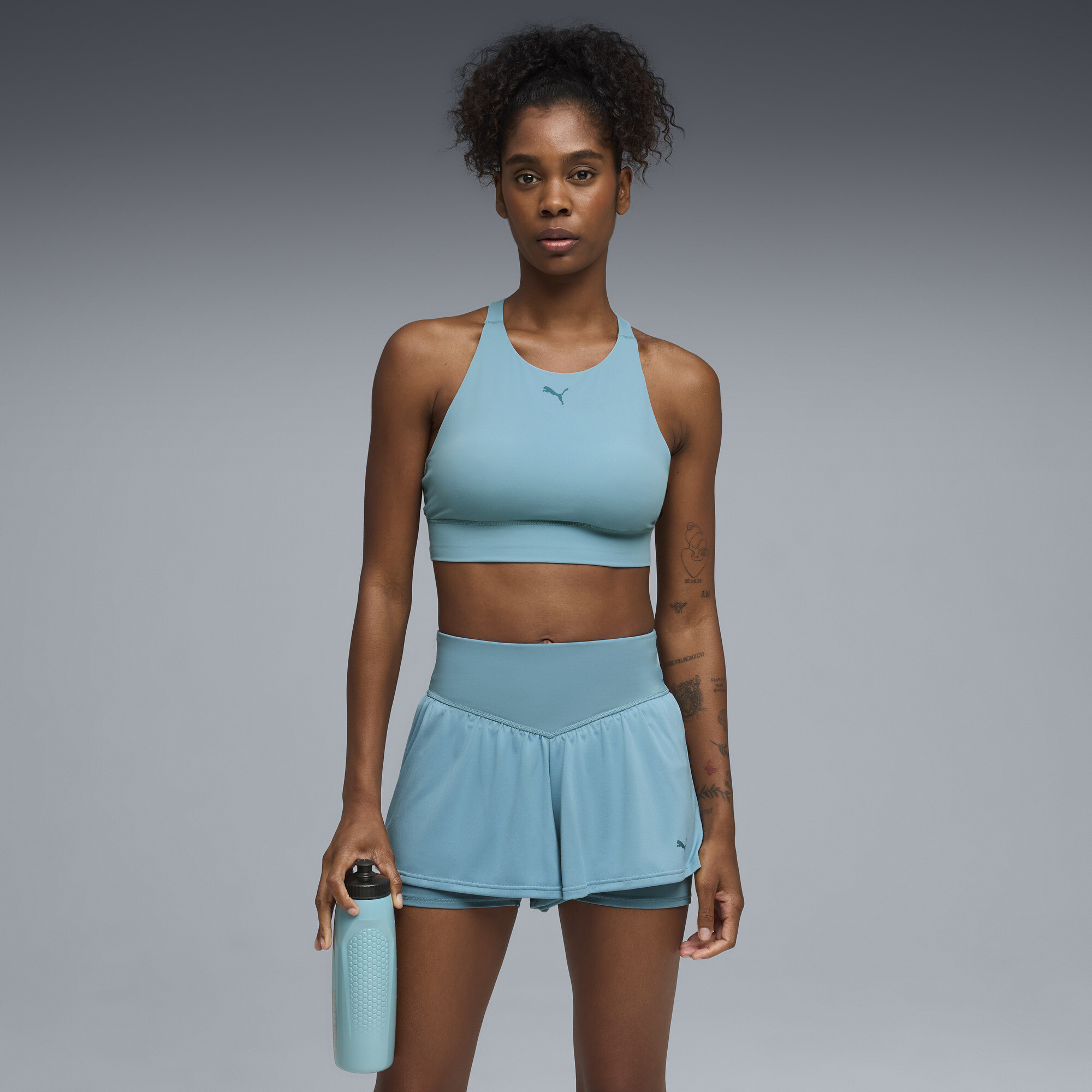 PUMA SHAPELUXE bh met hoge hals voor Dames, Blauw, Maat XS