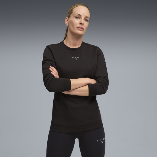 PUMA x HYROX Heavyweight Crew Women, PUMA Black, large-ZAF