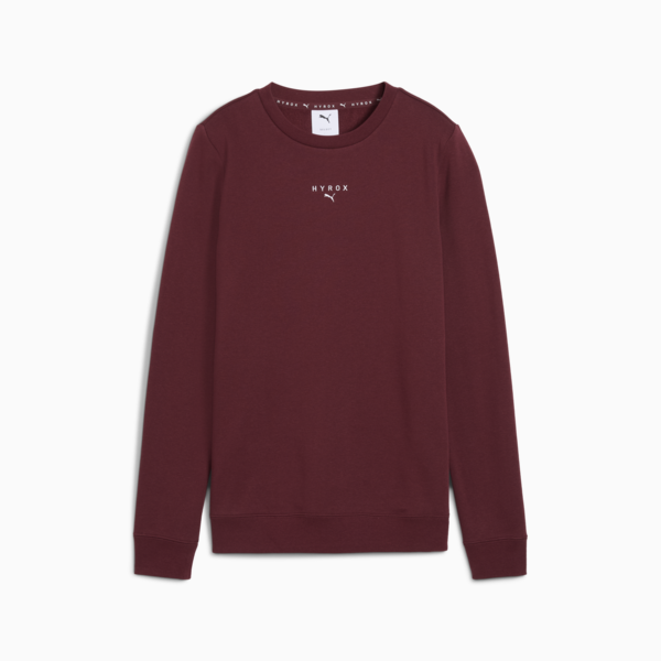 PUMA x HYROX Heavyweight Crew Women, Ruby Shimmer, large-ZAF