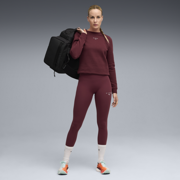 PUMA x HYROX Heavyweight Crew Women, Ruby Shimmer, large-ZAF
