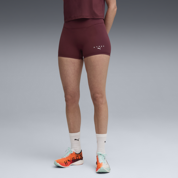 PUMA x HYROX SHAPELUXE 3" Tight Shorts Women, Ruby Shimmer, large-ZAF