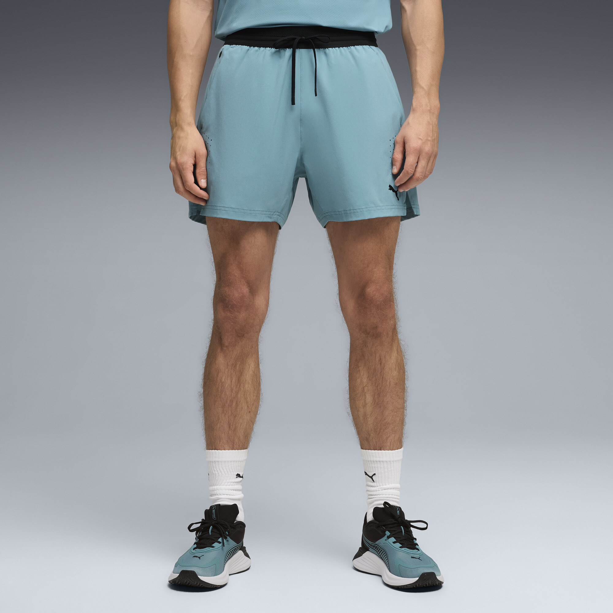 PUMA PWRMODE Training Men's 5" Woven Shorts in Blue, Size S