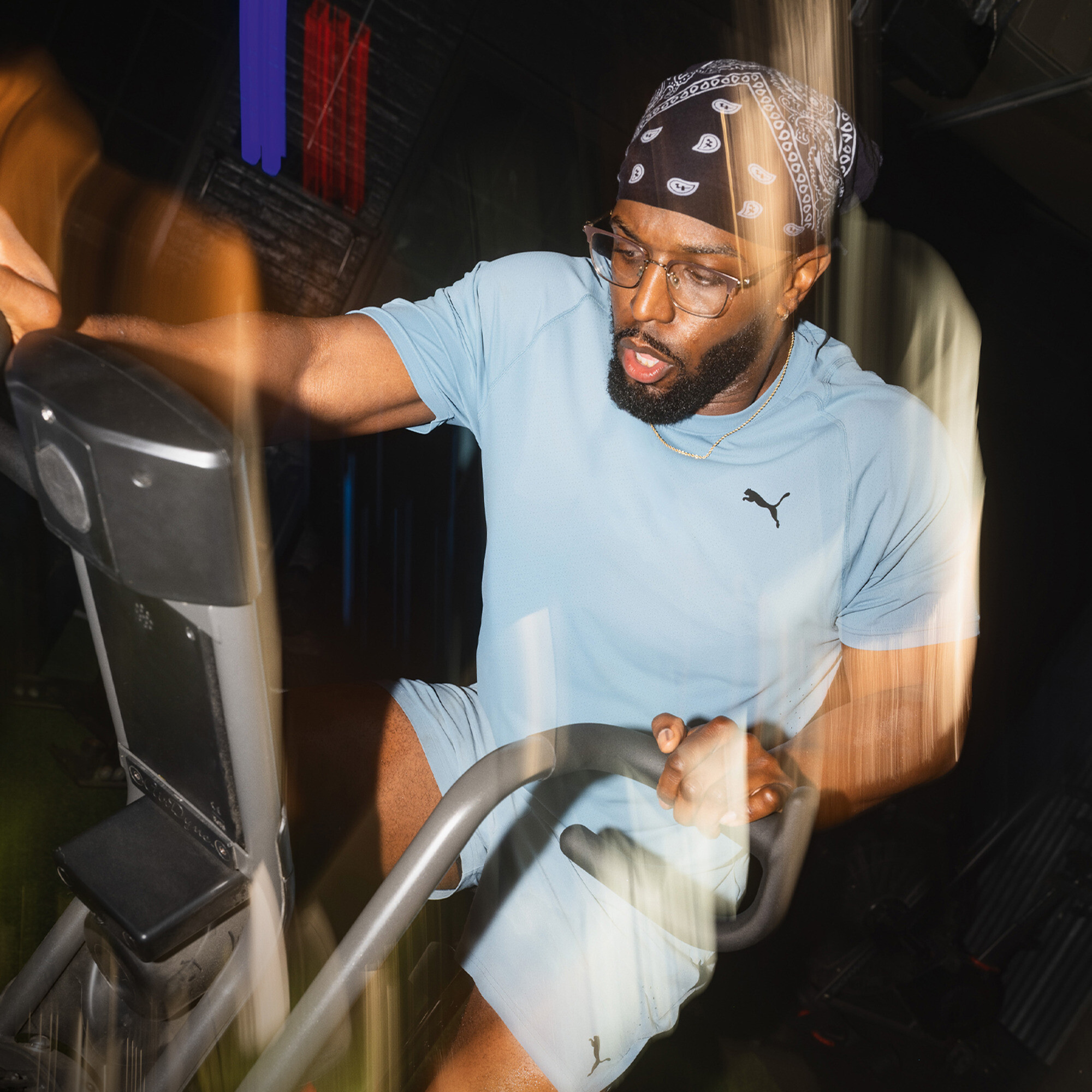 PUMA PWRMODE short voor Heren, Blauw, Maat L thumbnail 2