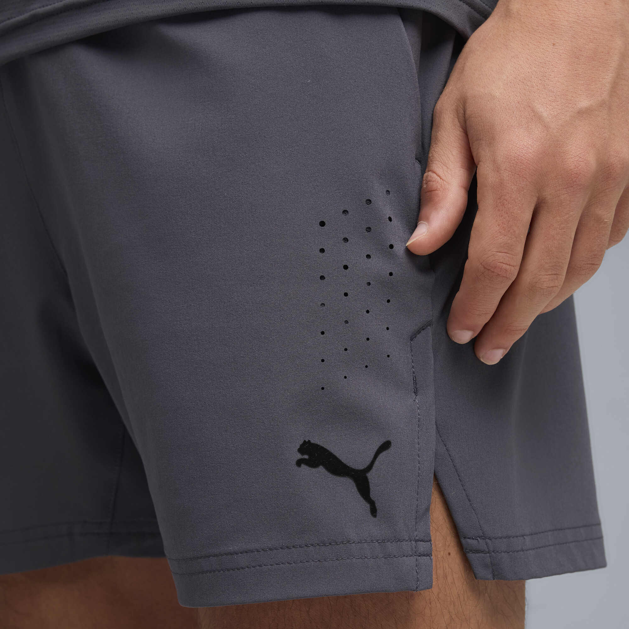 PUMA PWRMODE short voor Heren, Grijs, Maat XL thumbnail 2