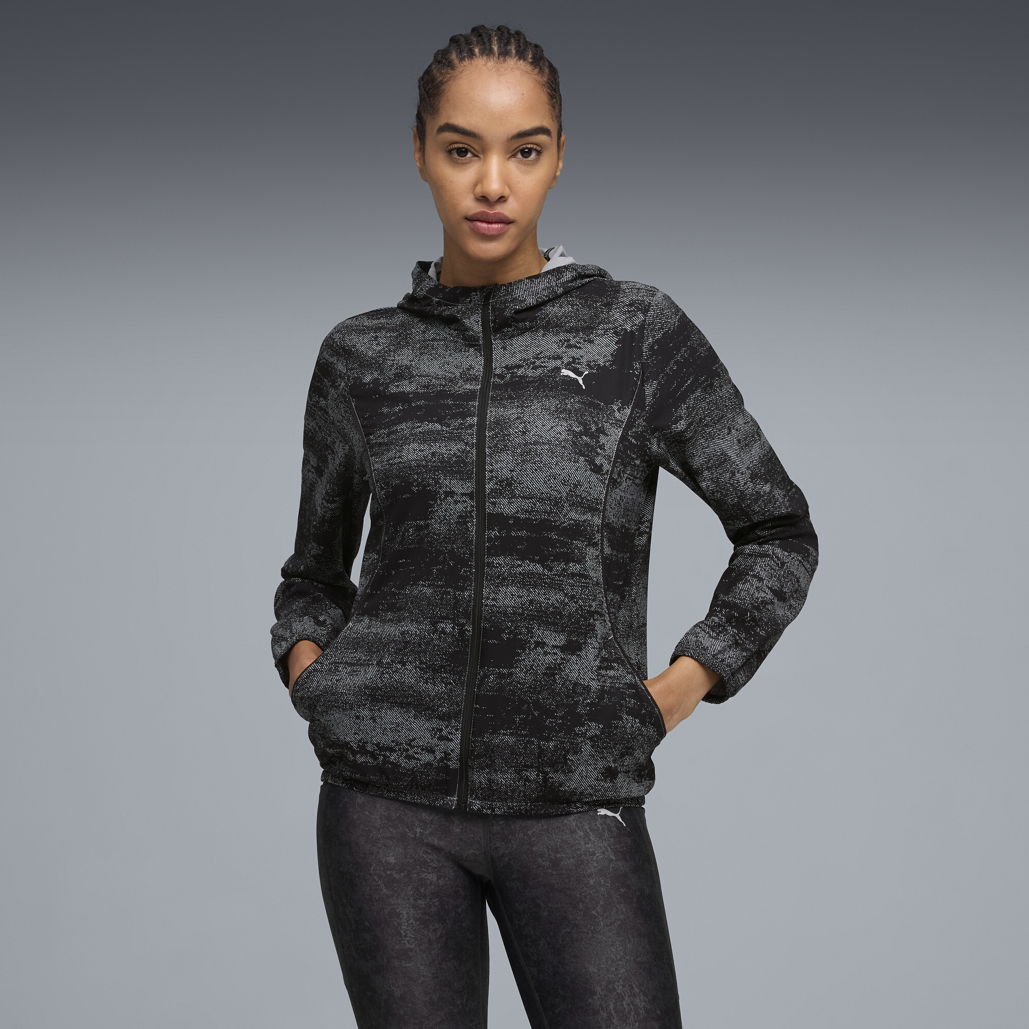PUMA Veste tisse imprims Run Velocity Femme Vtements Noir M 65 €