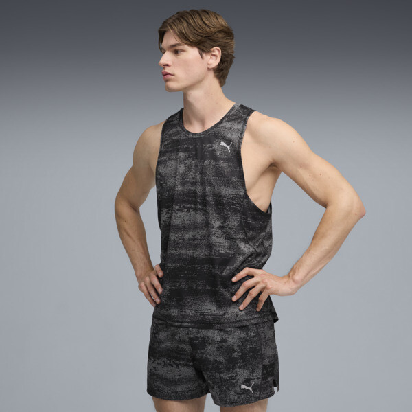 Musculosa PUMA estampada Run Velocity para Hombre En Negro