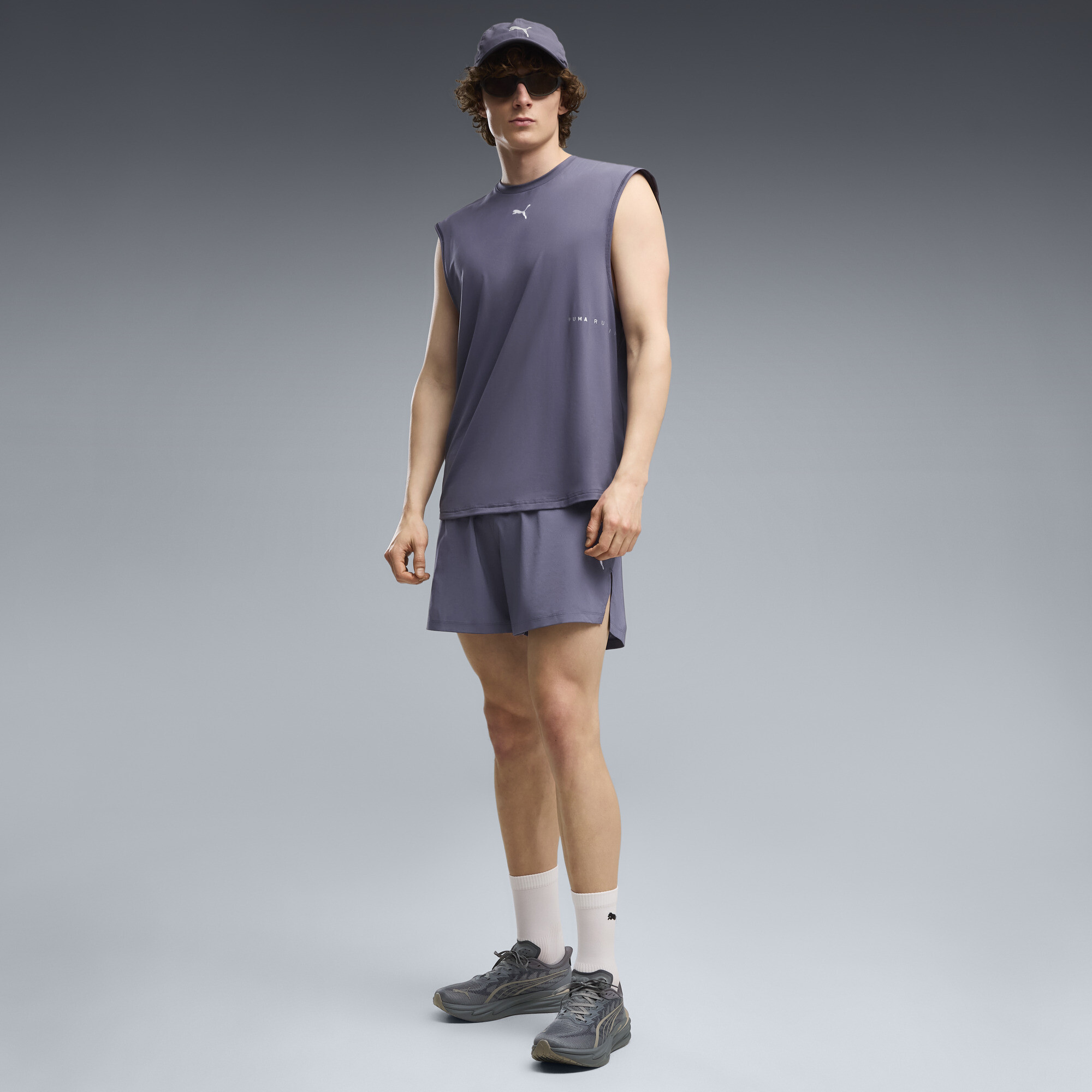 PUMA Dreamrun dryCELL Men's 5" Moisture Wicking Running Shorts in Grey, Size XL
