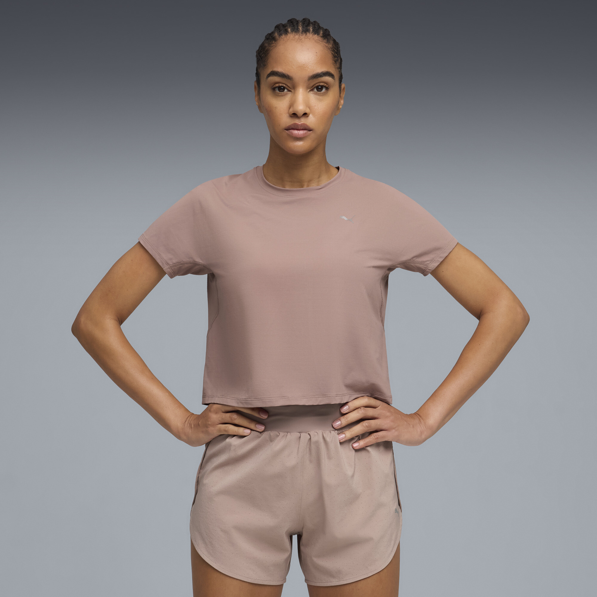 PUMA Run coolCELL Women's Cooling Running T-Shirt in Beige, Size L