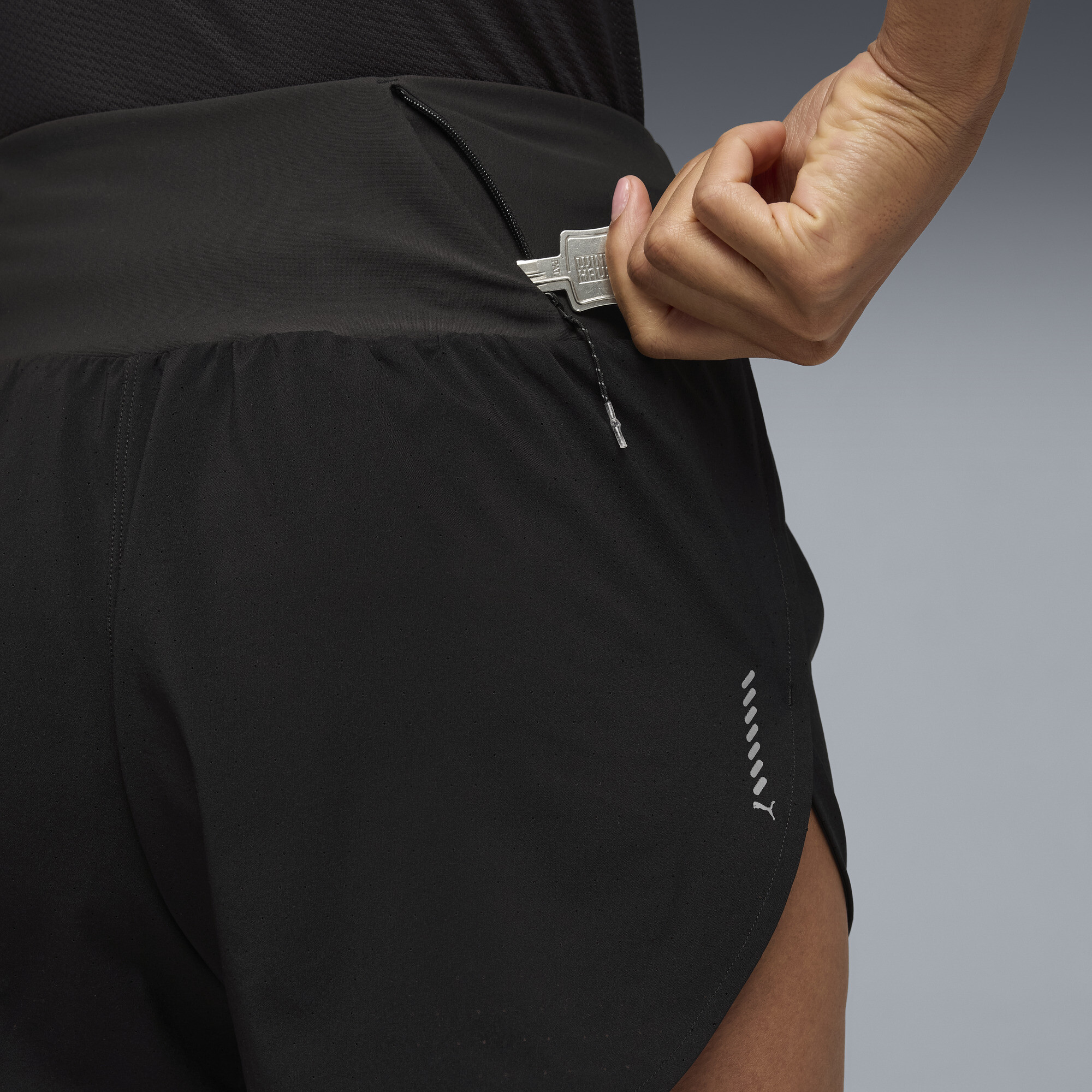 PUMA Dreamrun 3"dryCELL hardloopshort voor Dames, Zwart, Maat L thumbnail 4