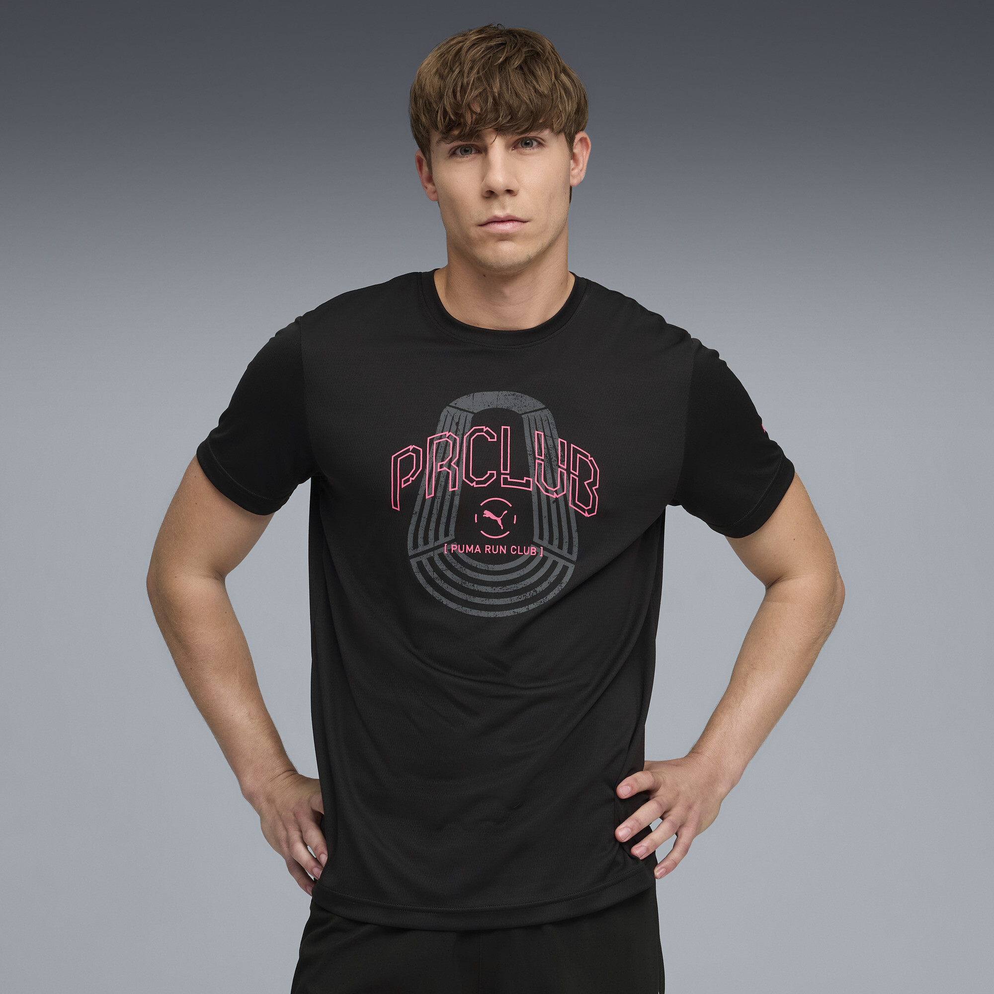 Polera estampada Run Club para hombre