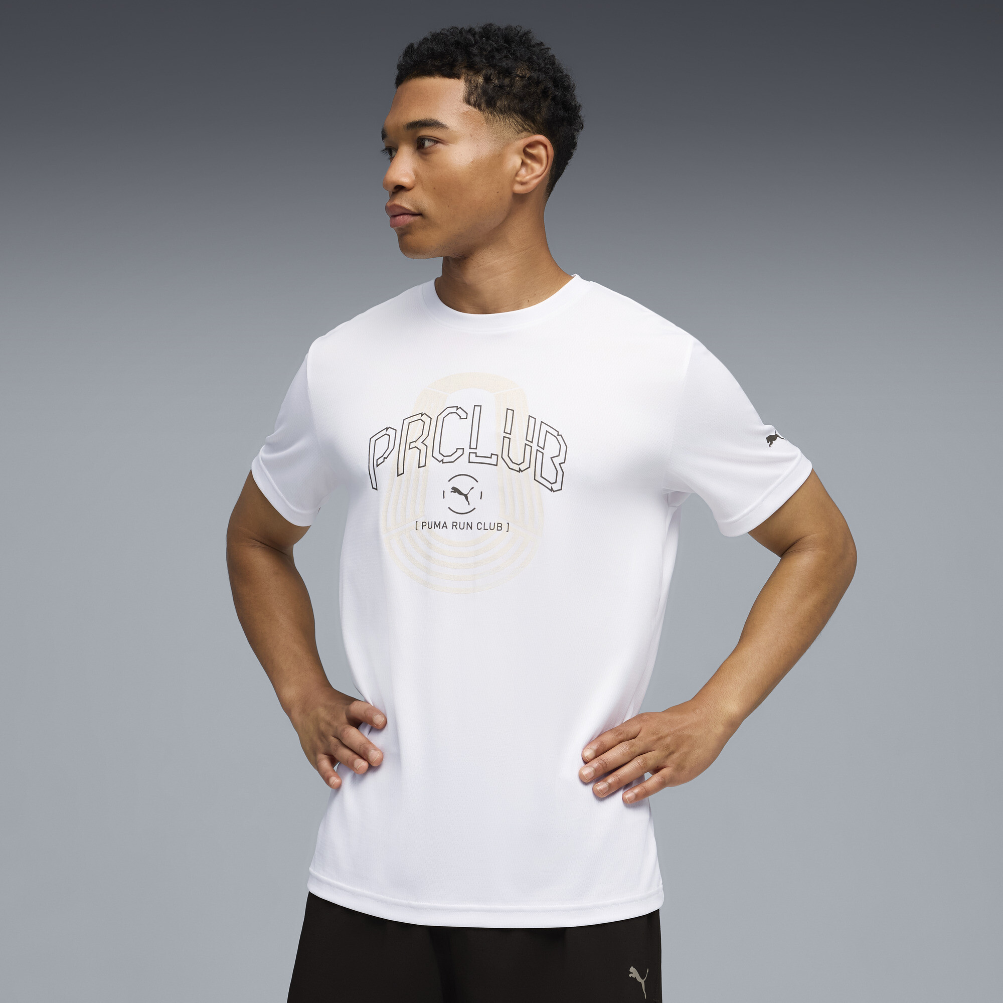 PUMA Run Club Graphic T-shirt voor Heren, Wit, Maat M
