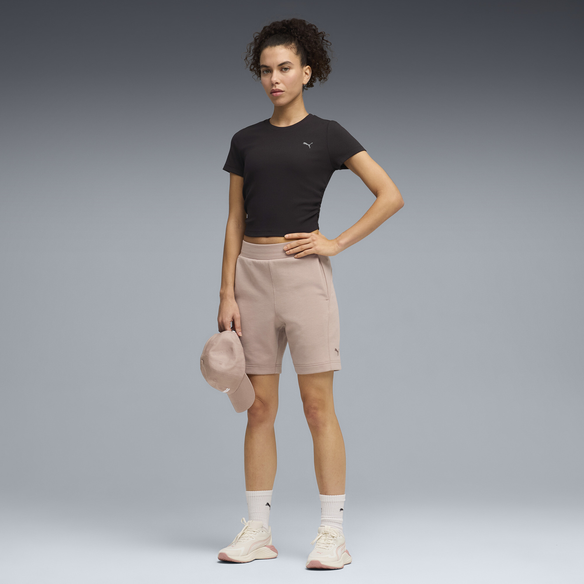 PUMA CLOUDSPUN geribd slim-fit trainings-T-shirt voor Dames, Zwart, Maat S thumbnail 4